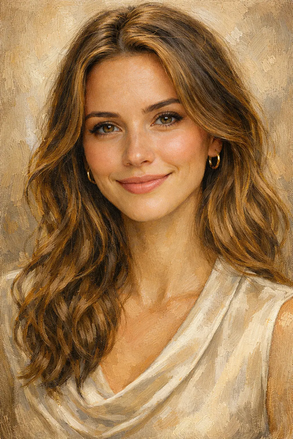 Oil Portrait Woman Or Man