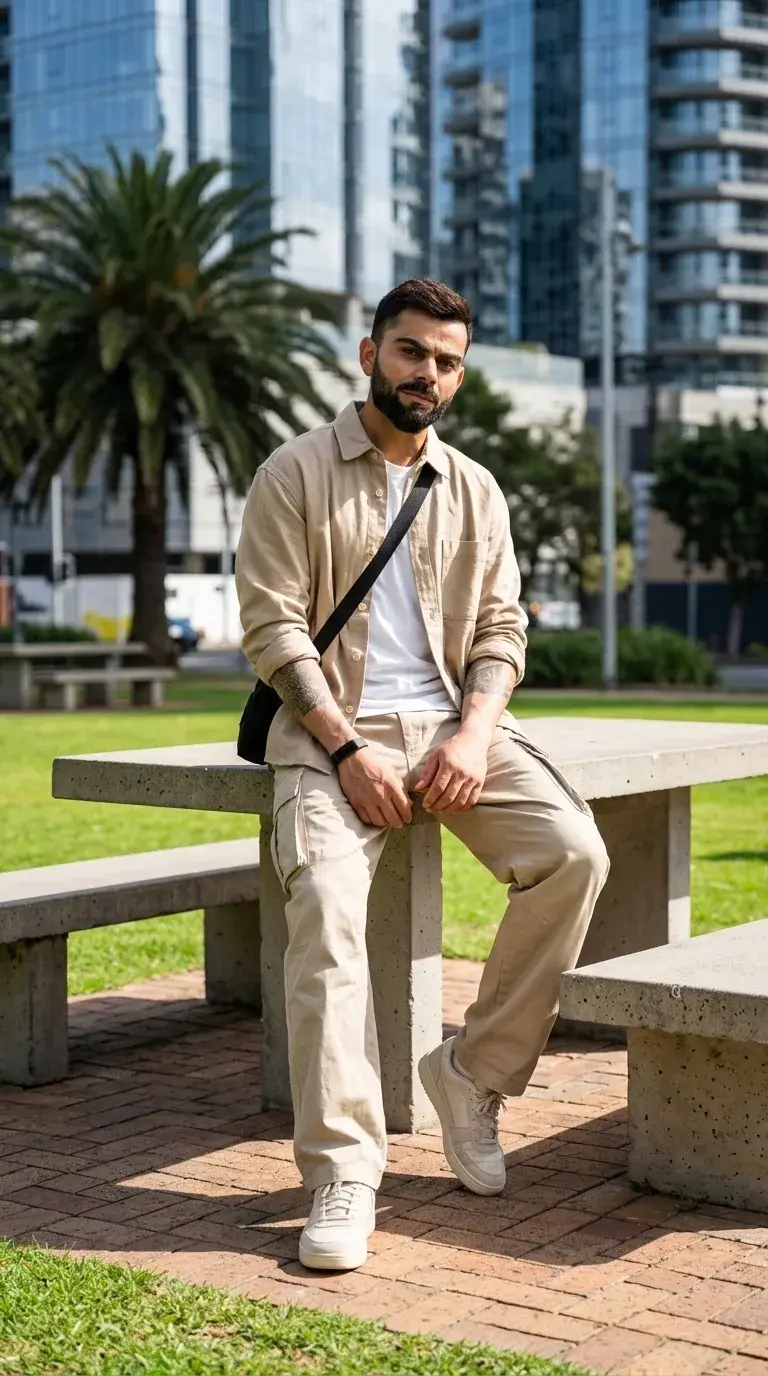 Outdoor Bench Boy Photo