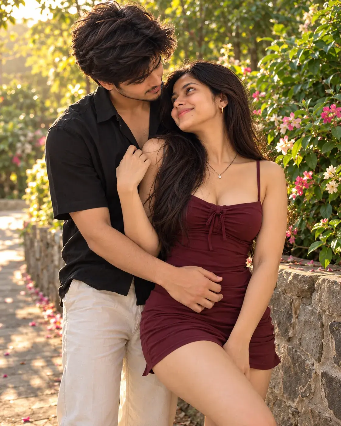Outdoor Romantic Couple Portrait