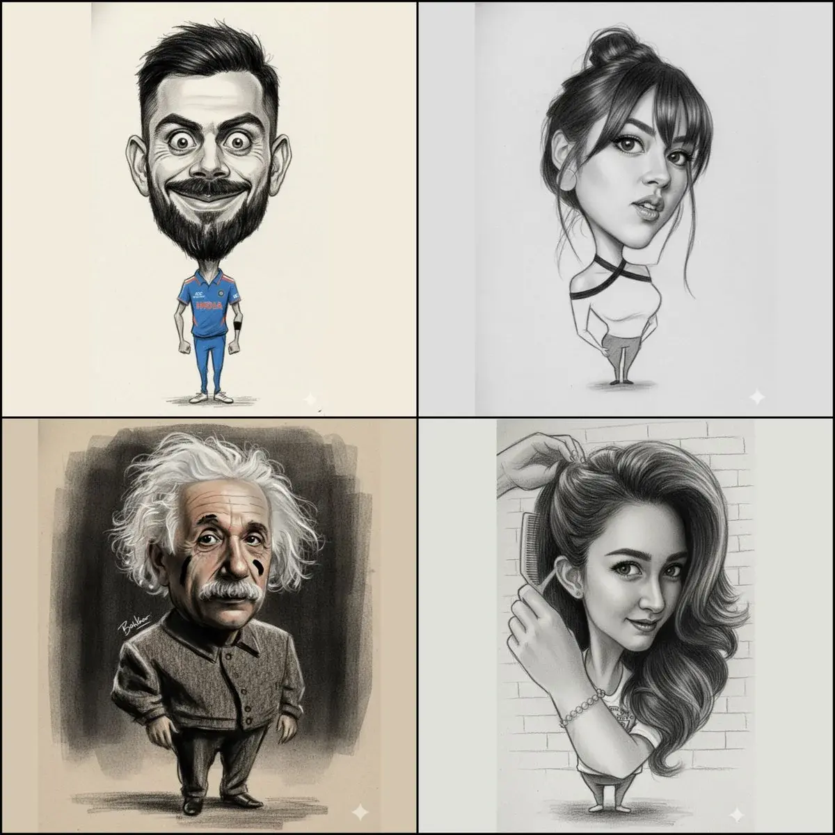 Pencil Style Caricature