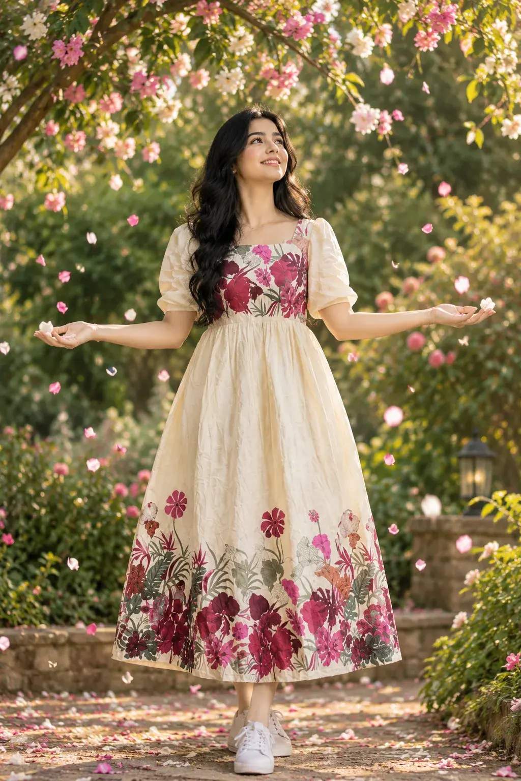 🌸 “Phoolon Ki Baarish Mein Dreamy Floral Dress ✨😍”