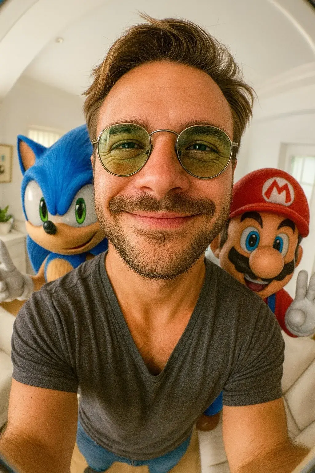 Photo Together With Sonic And Mario
