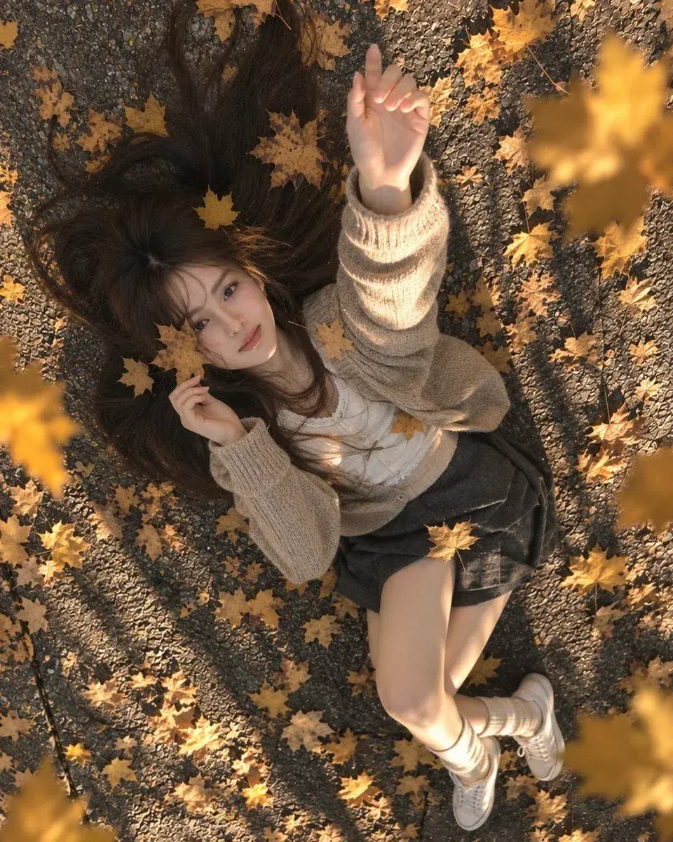 Photorealistic Artistic Overhead Portrait