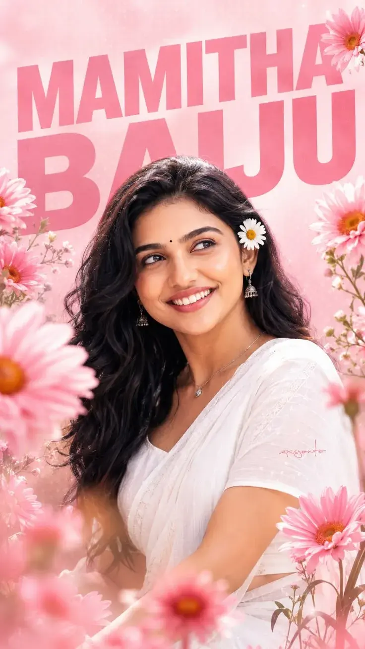 Pink Blossom Beauty — Mamitha Bajju Portrait