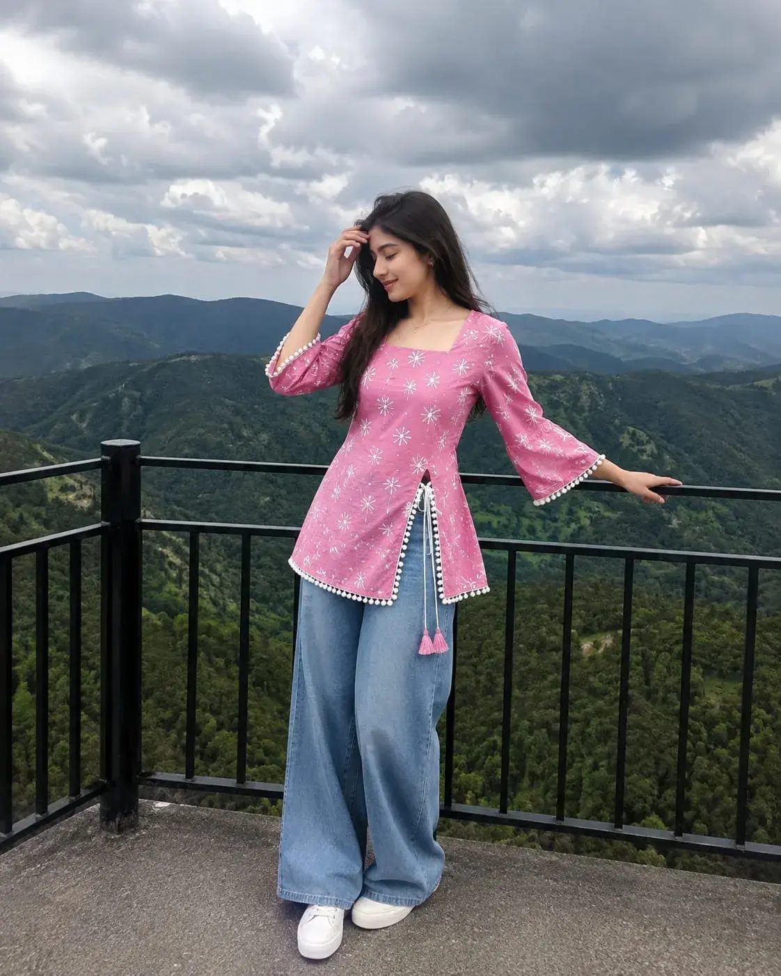 “Pink Skies & Mountain Dreams” ⛰️🌸✨