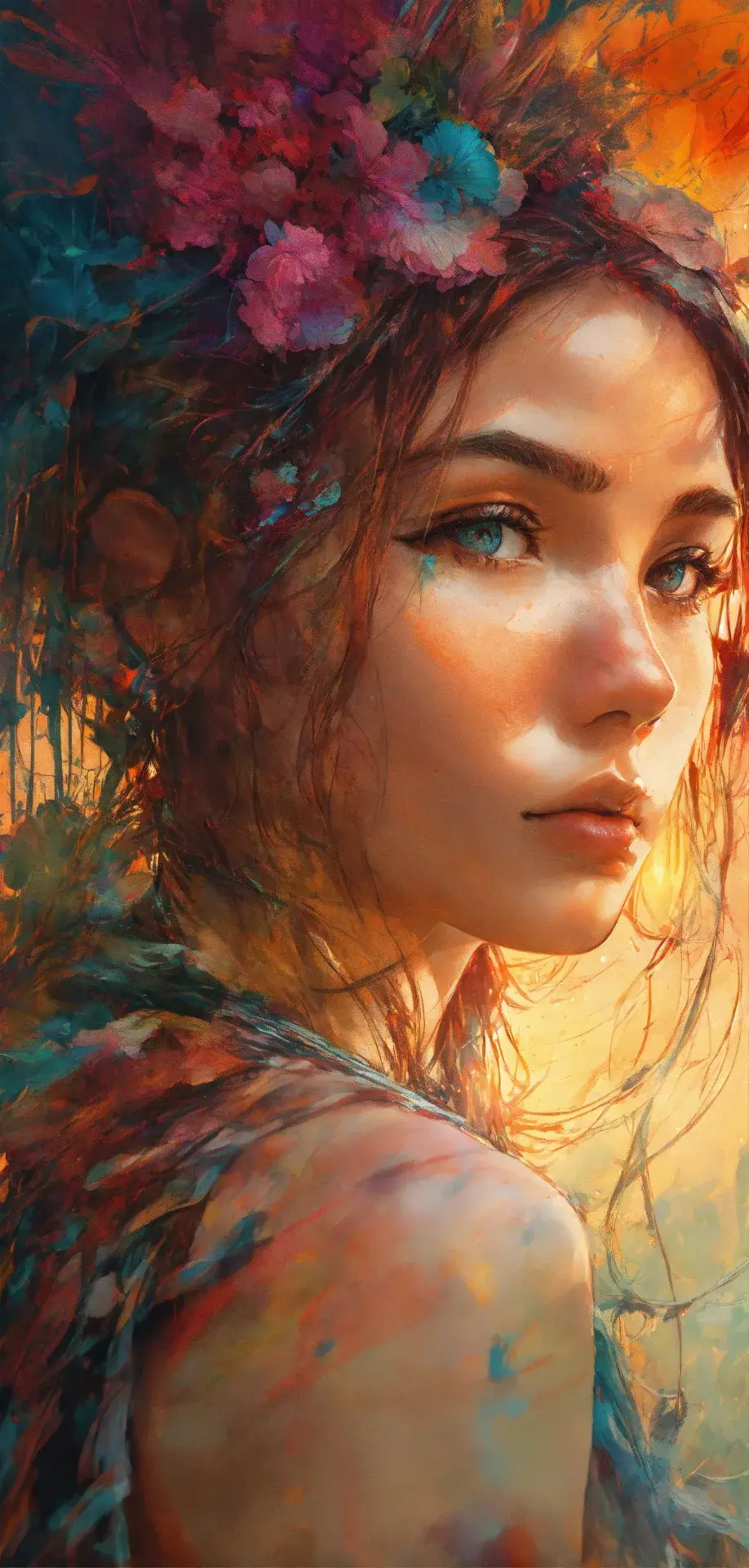 Portrait Of A Flower Maiden