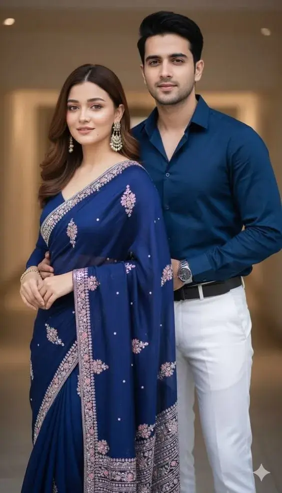 Portrait Of A Well-Dressed South Asian Couple