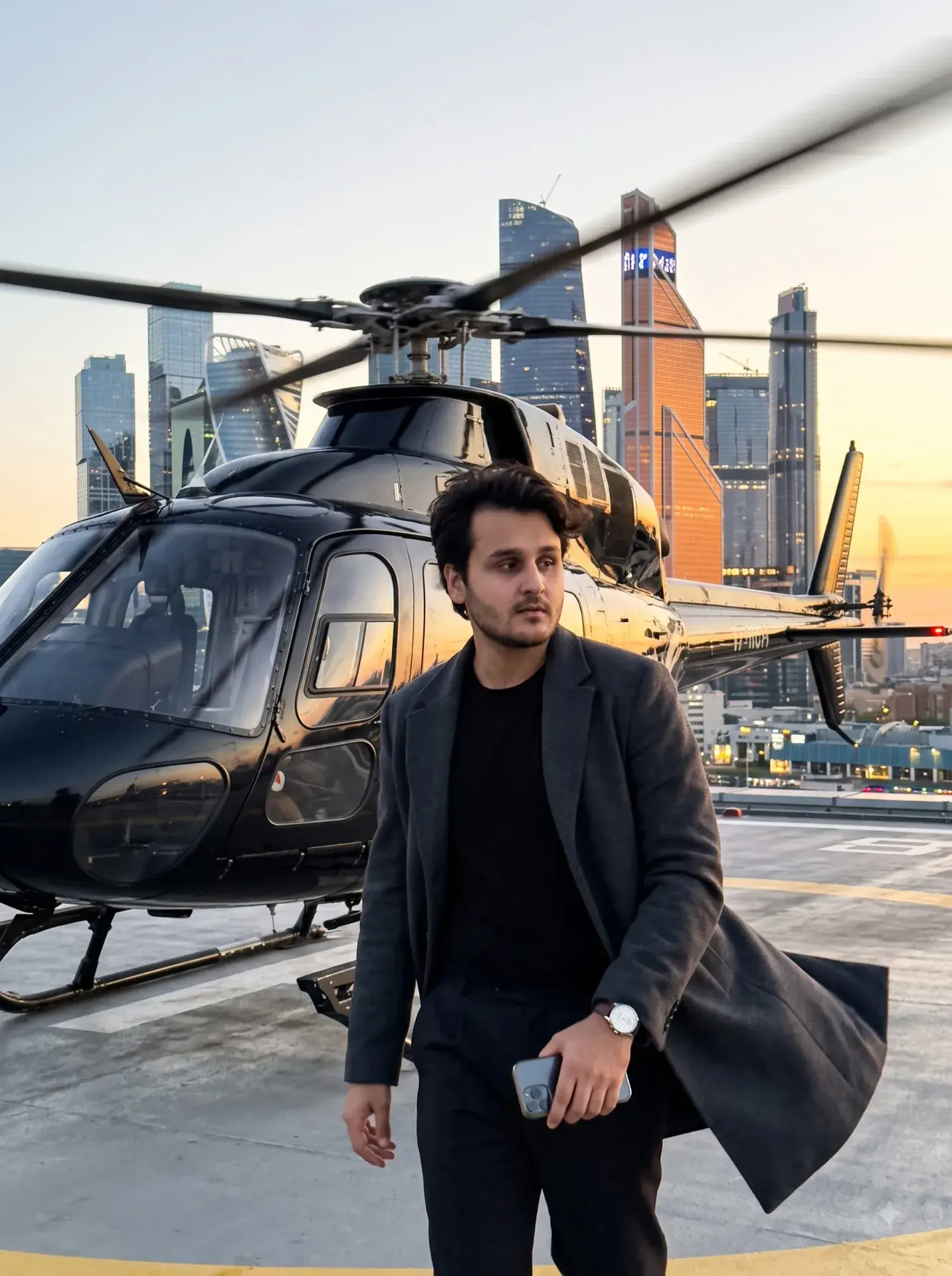 Pose With Helicopter