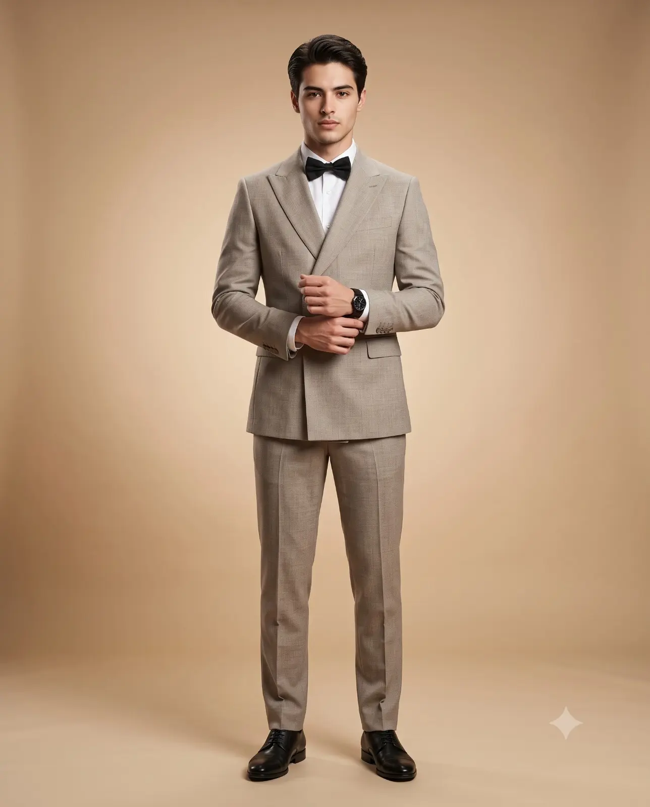 Premium Studio Portrait Of Man In Elegant Attire