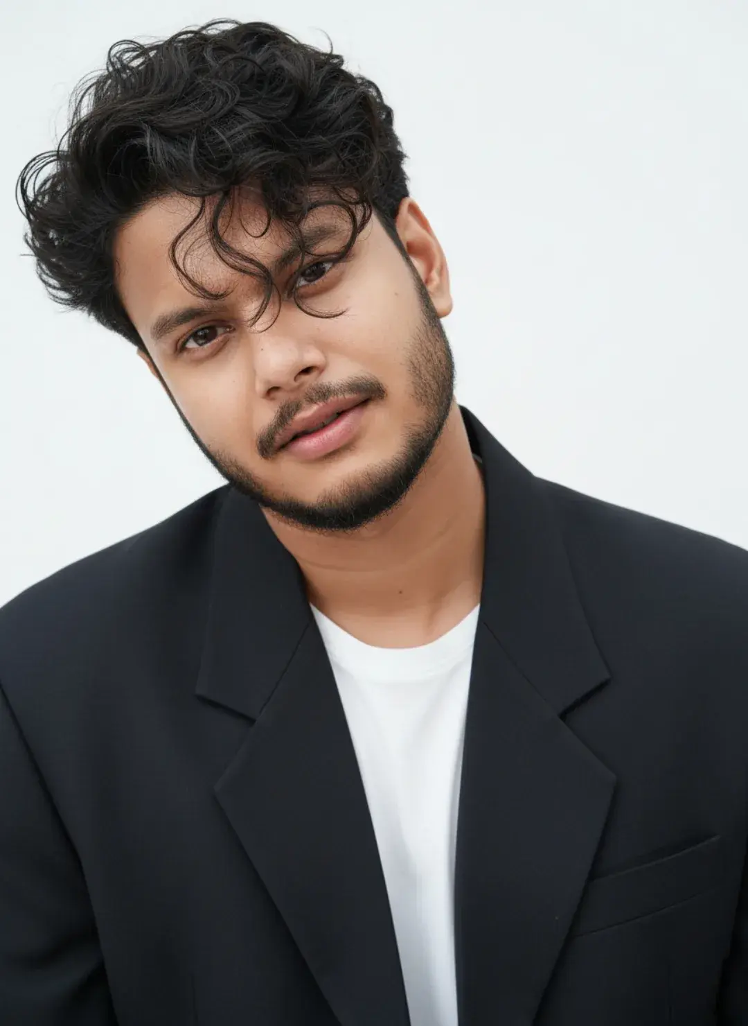 : Professional Portrait Of Young Man In Black Blazer