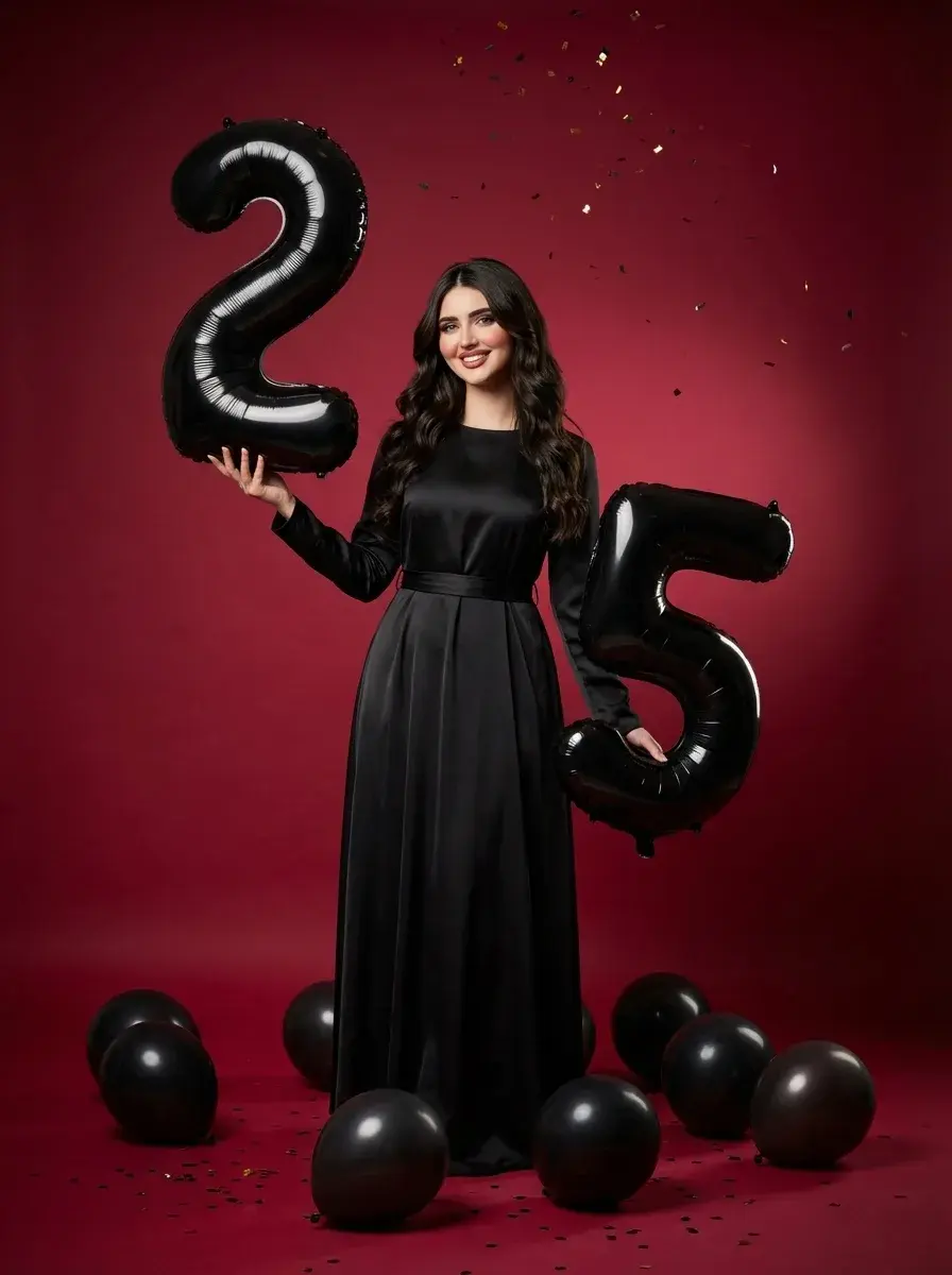 Quarter-Century Shine Birthday AI Photo Prompt For Girls