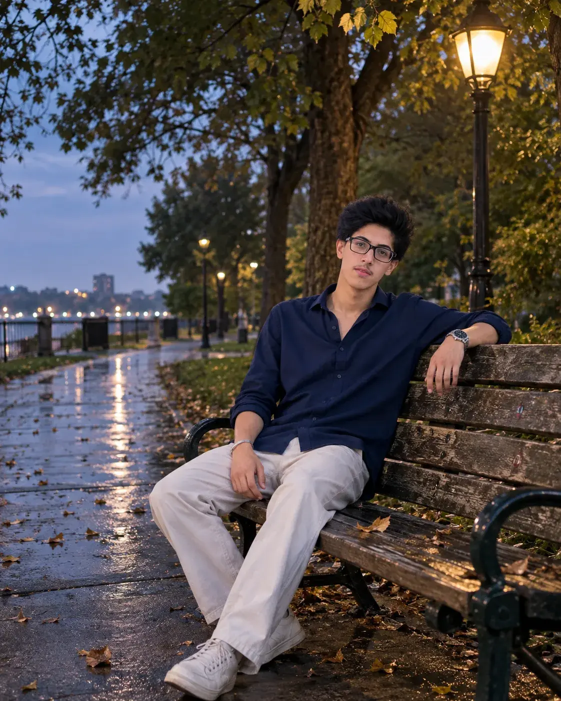 Quiet Reflections — Blue Hour In The Park