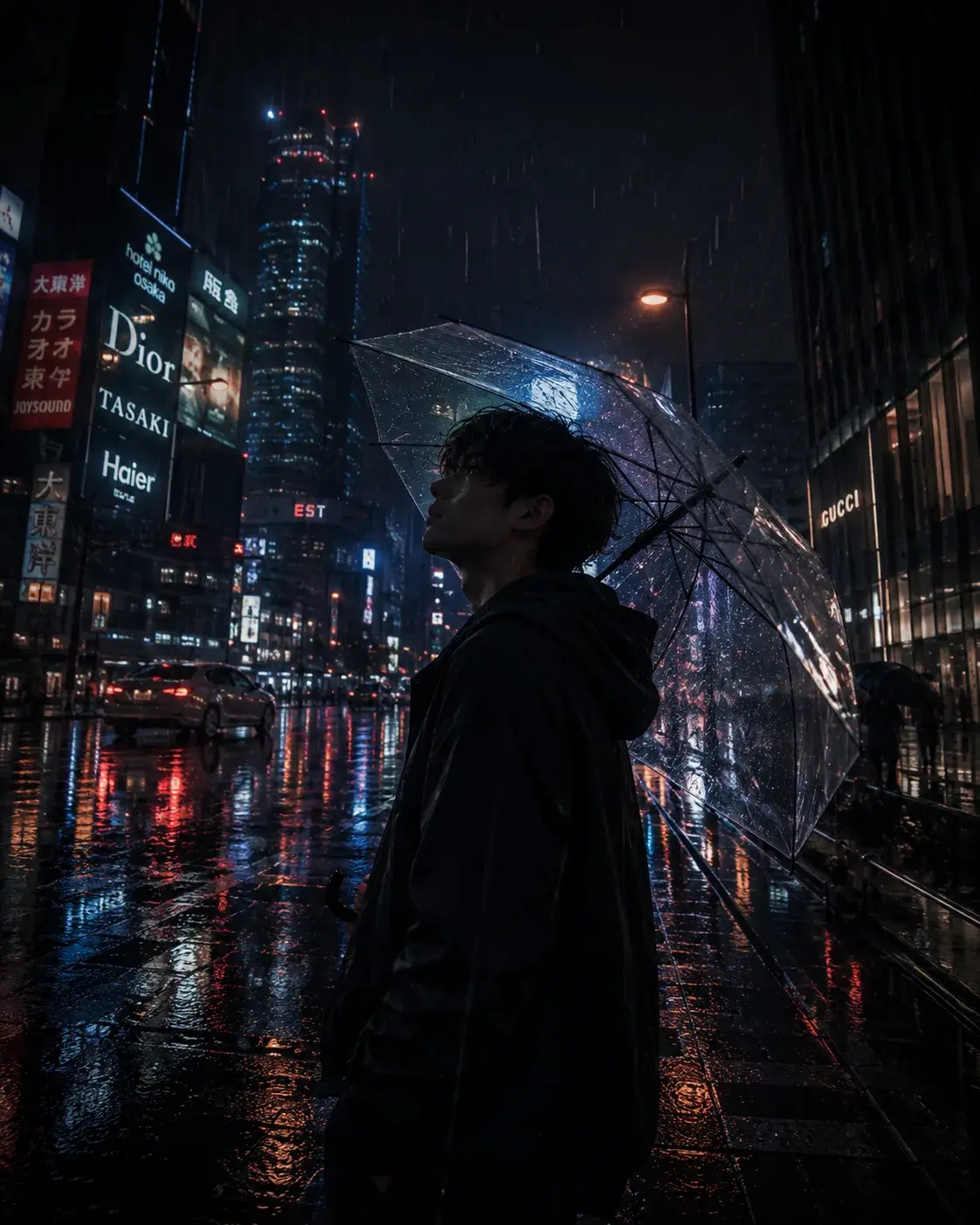 Rain Fall Within A Street
