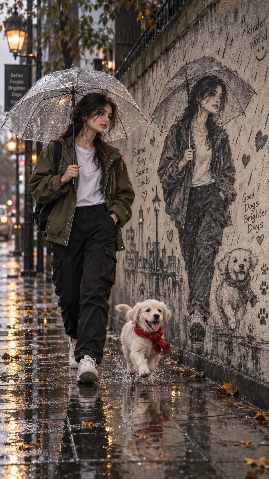 Rain, Reflections & Little Paws
