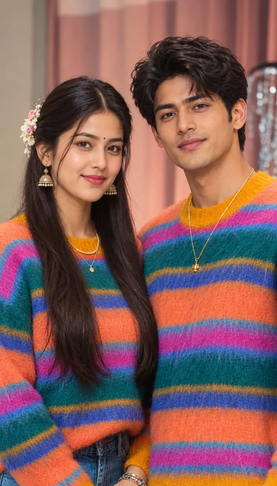 Rainbow Love – Indian Couple Portrait 🔥