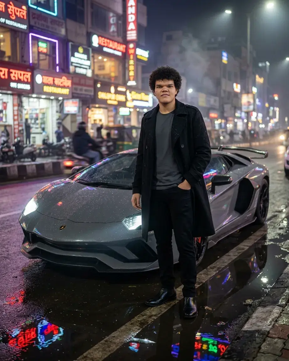 Rainy Night Lamborghini