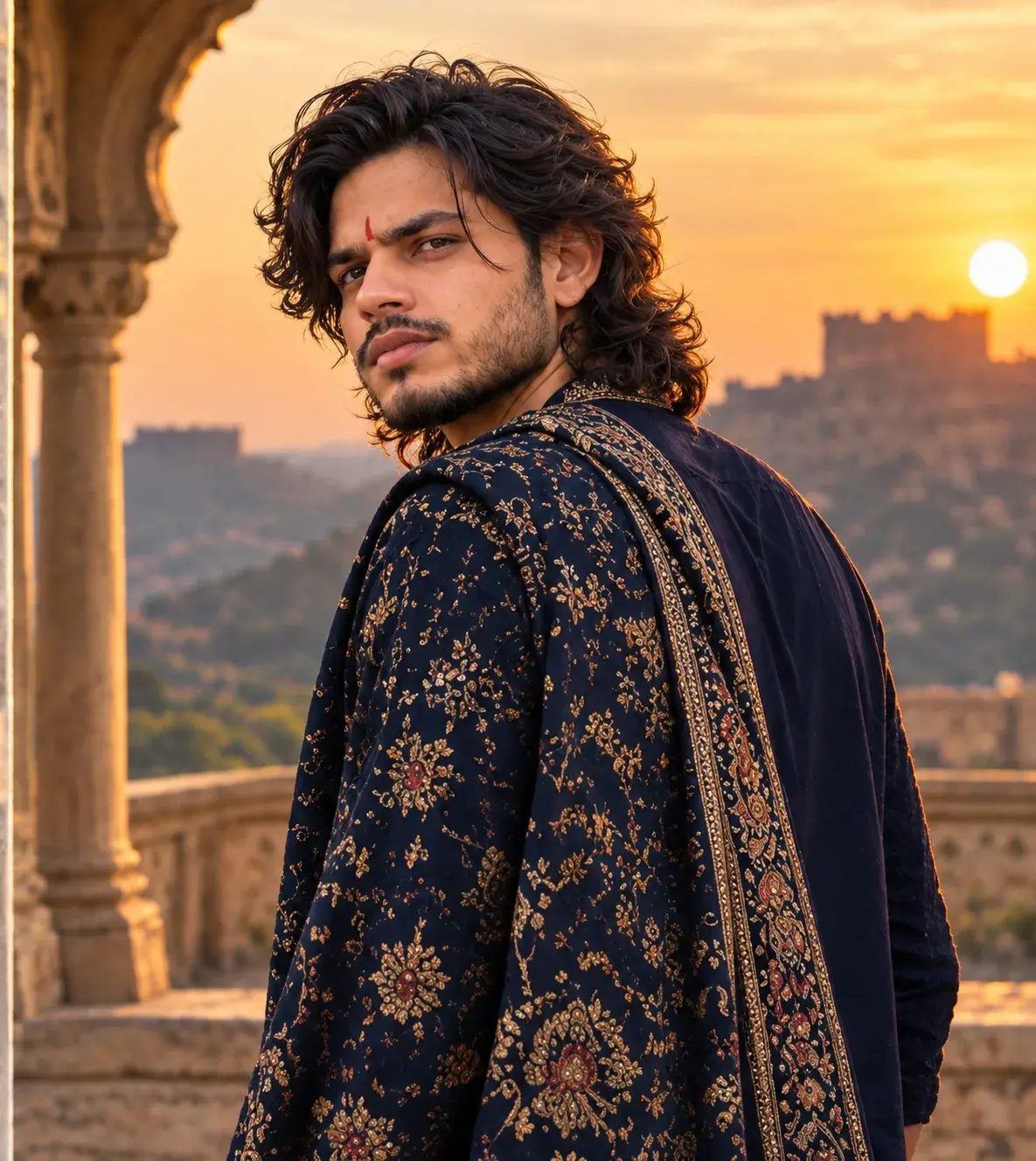 Rajputana Sunset — Royal Warrior Elegance