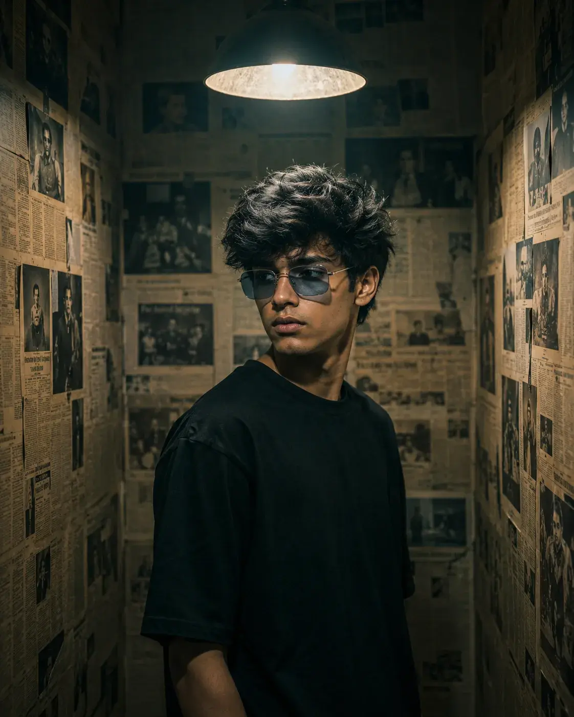 📸 Realistic Cinematic Newspaper Room Portrait Prompt