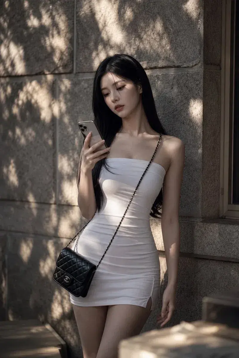 Realistic Photography, Portrait Of A Beautiful Korean Idol With Long Sleek Generate A Fashion And Beauty Prompt Featurin