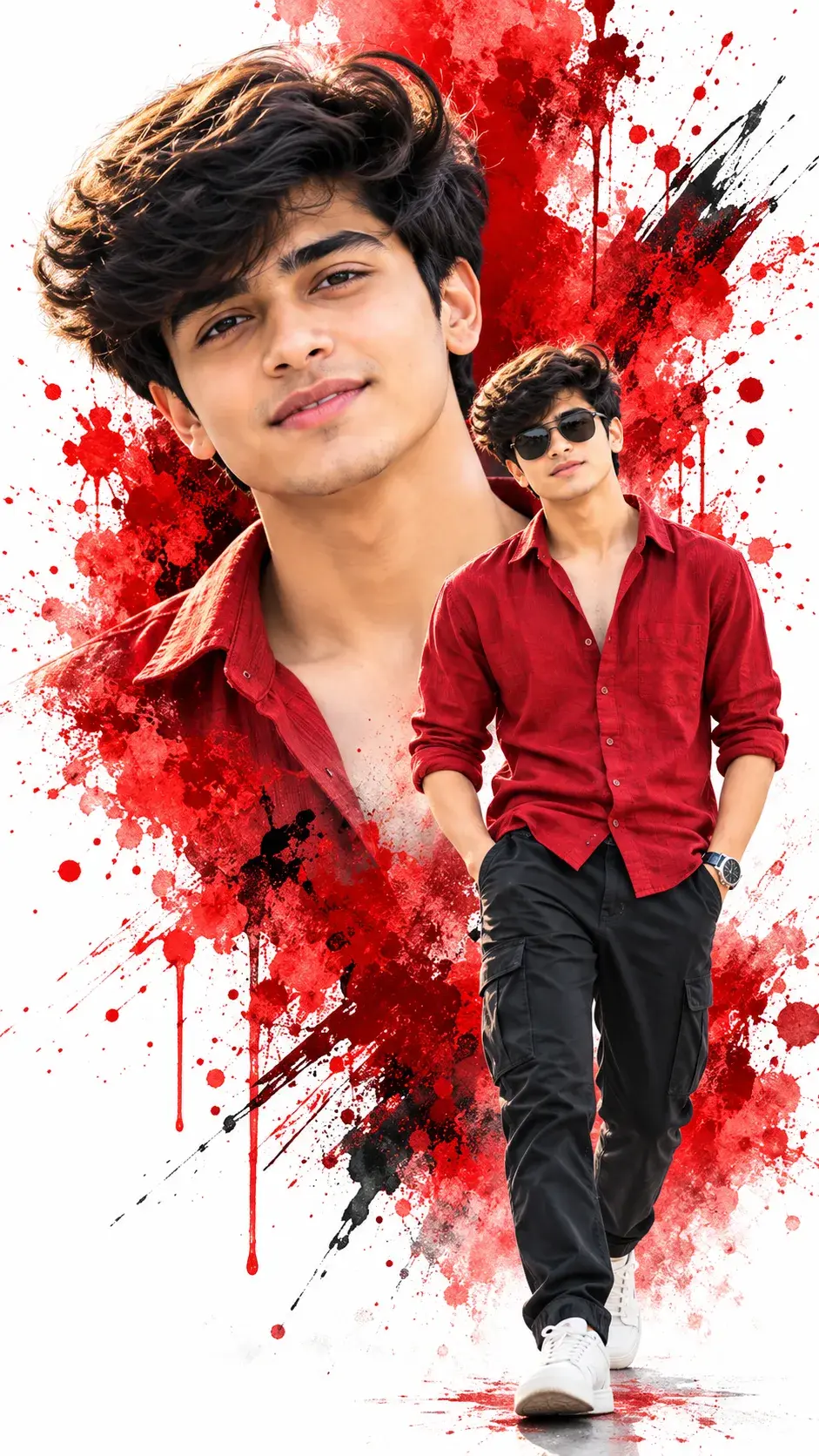 Red Aesthetic Boy