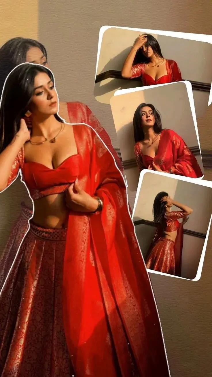 Red Elegance — Vintage Fashion Collage