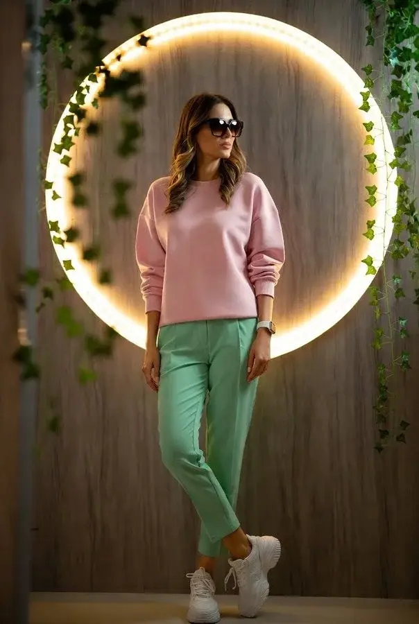 Relaxed Pastel Pink & Mint Fashion
