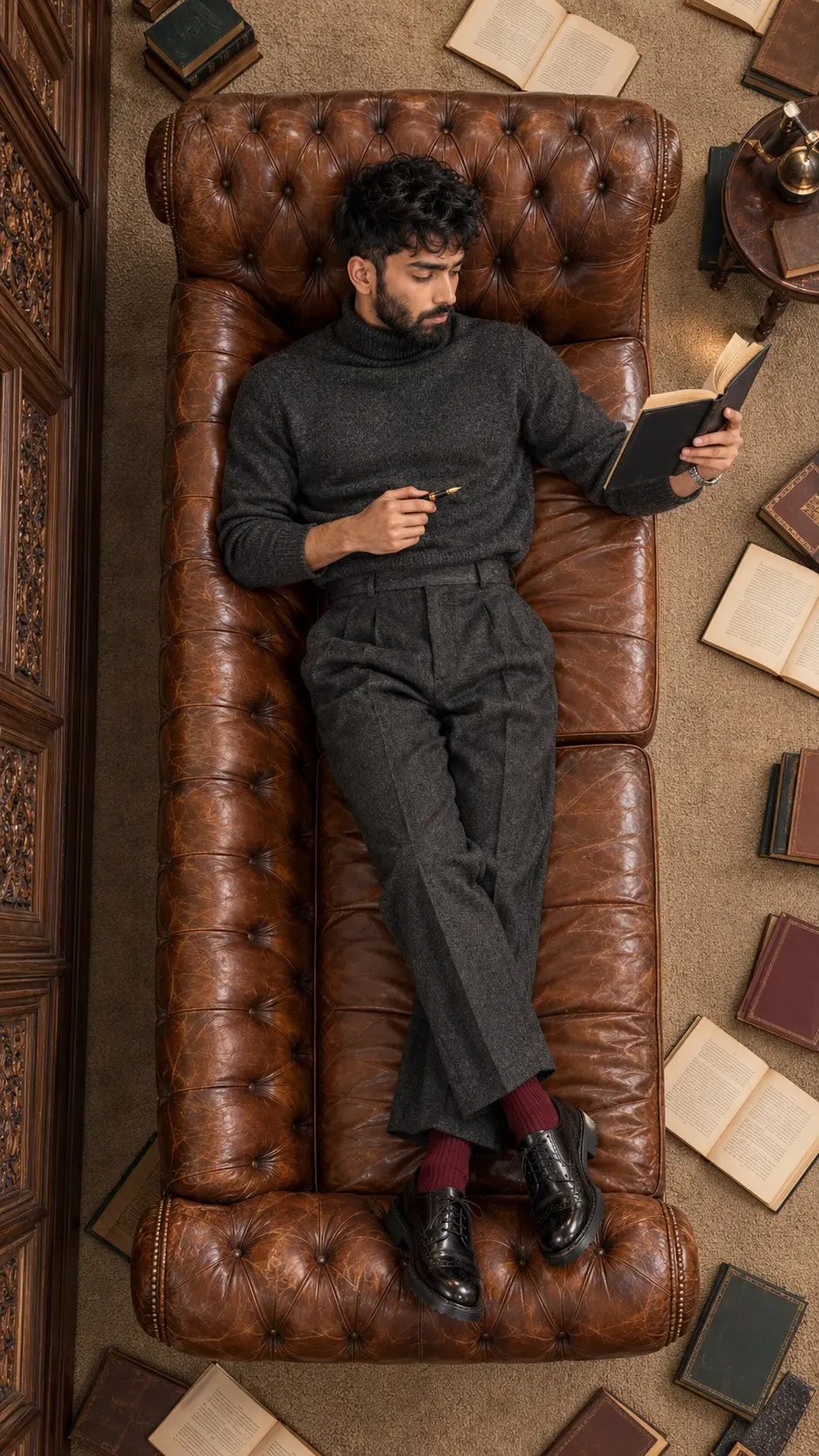Relaxing On Sofa