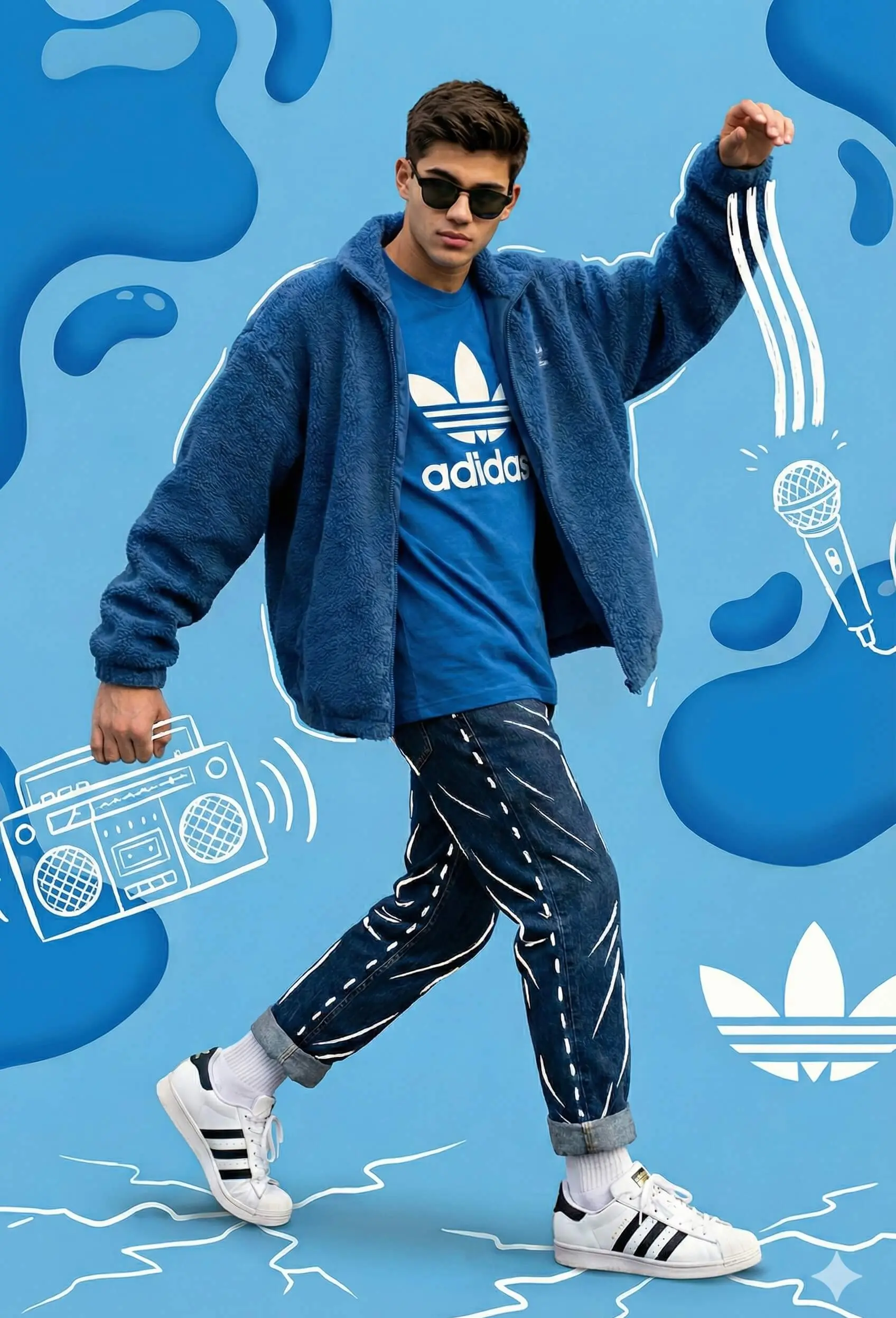 Retro Beat In Adidas Blue