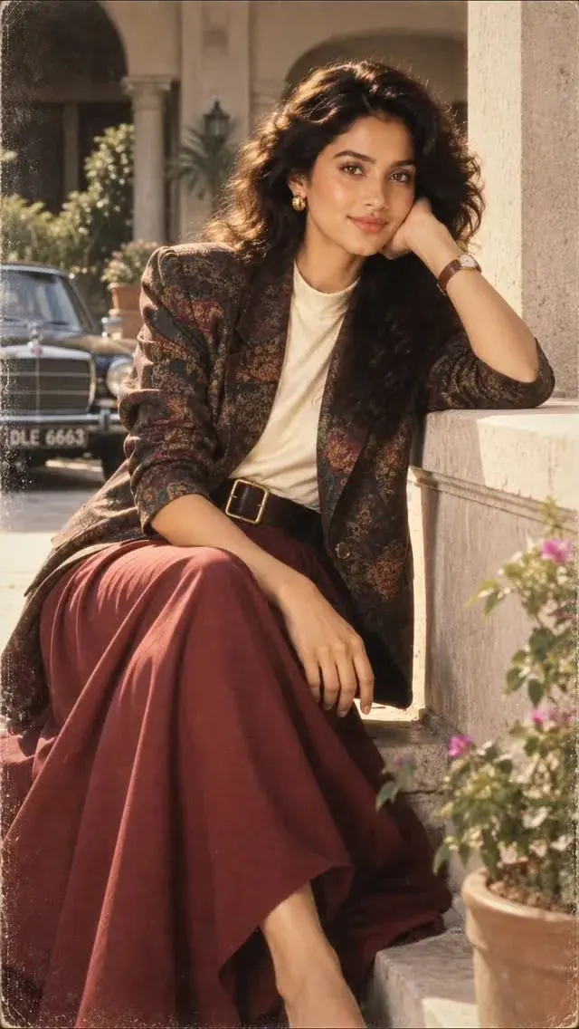 ✨ 📸 Retro Glamour Collection | Vintage Bollywood Fashion Aesthetic 🤎❤️