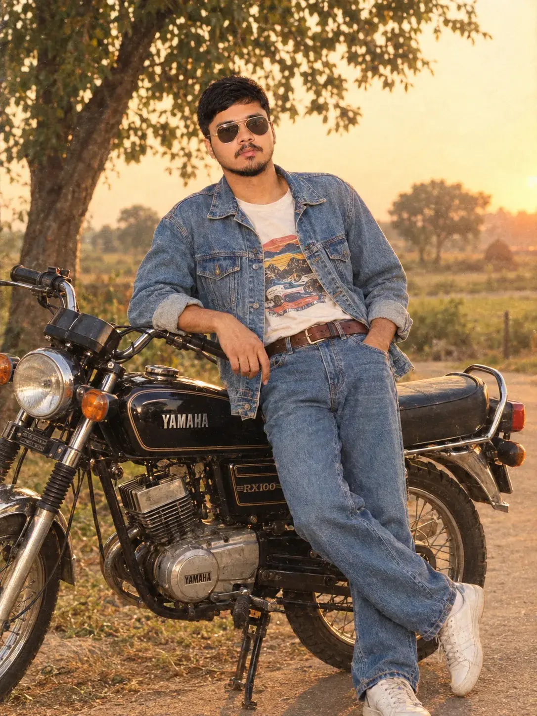 Retro Yamaha Vibes 🕶️🏍️ | 80s–90s Classic Style