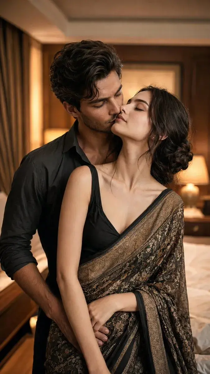 Romantic Couple Kiss