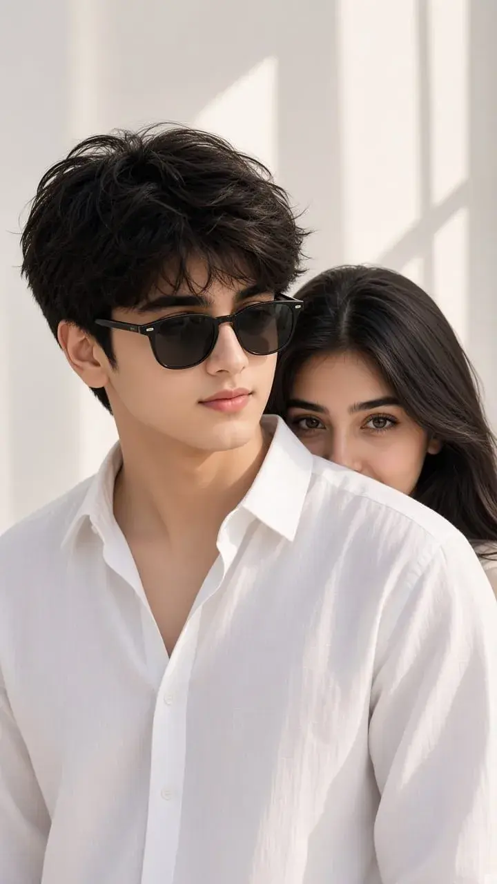 Romantic Couple Portrait In White – Cinematic Love Aesthetic🫶