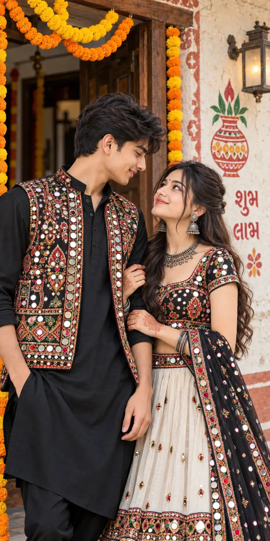 Romantic Gujarati Couple Portrait ❤️ | Traditional Indian Festive Look