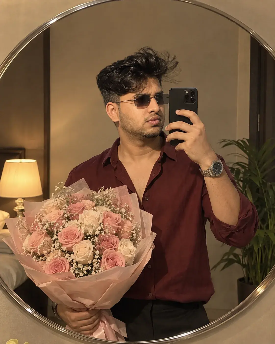 Romantic Mirror Selfie