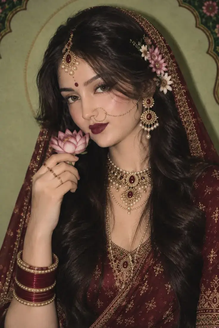 Royal Maroon – Timeless Bridal Grace ✨