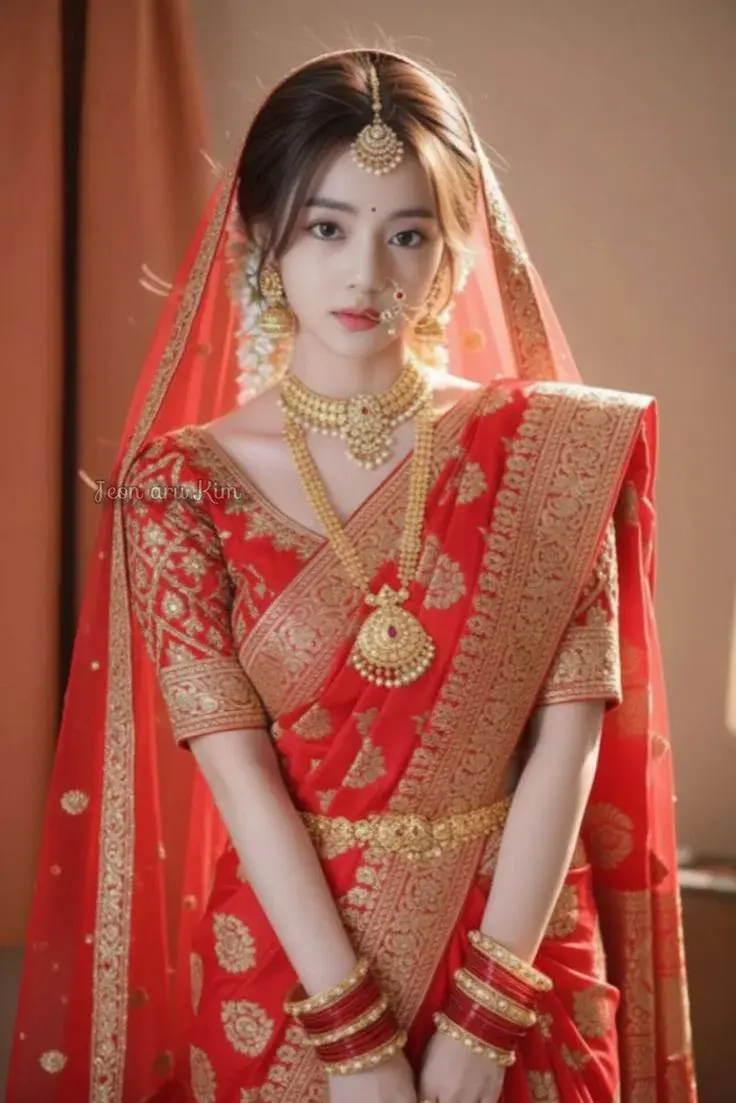 Royal Red Bridal Elegance ❤️✨