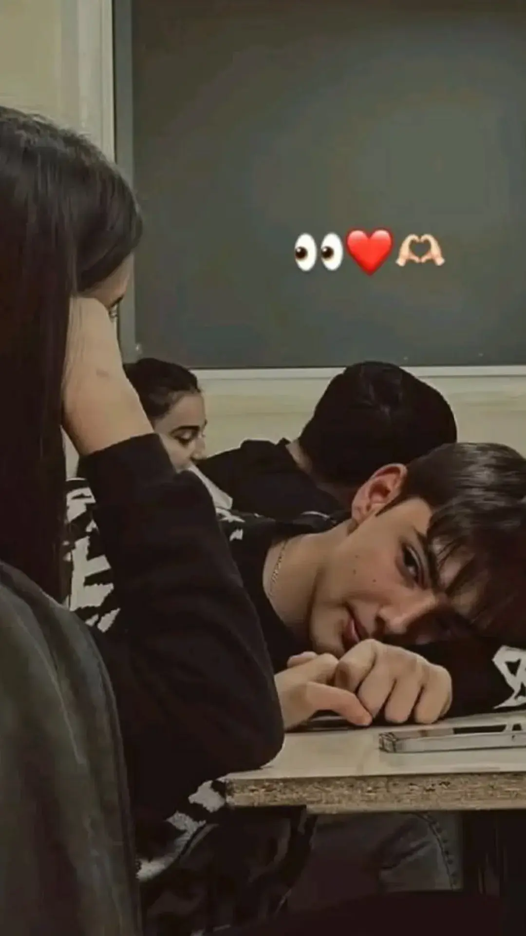 🖤 Secret Crush At The Classroom Desk | Cute Love Aesthetic 👀❤️