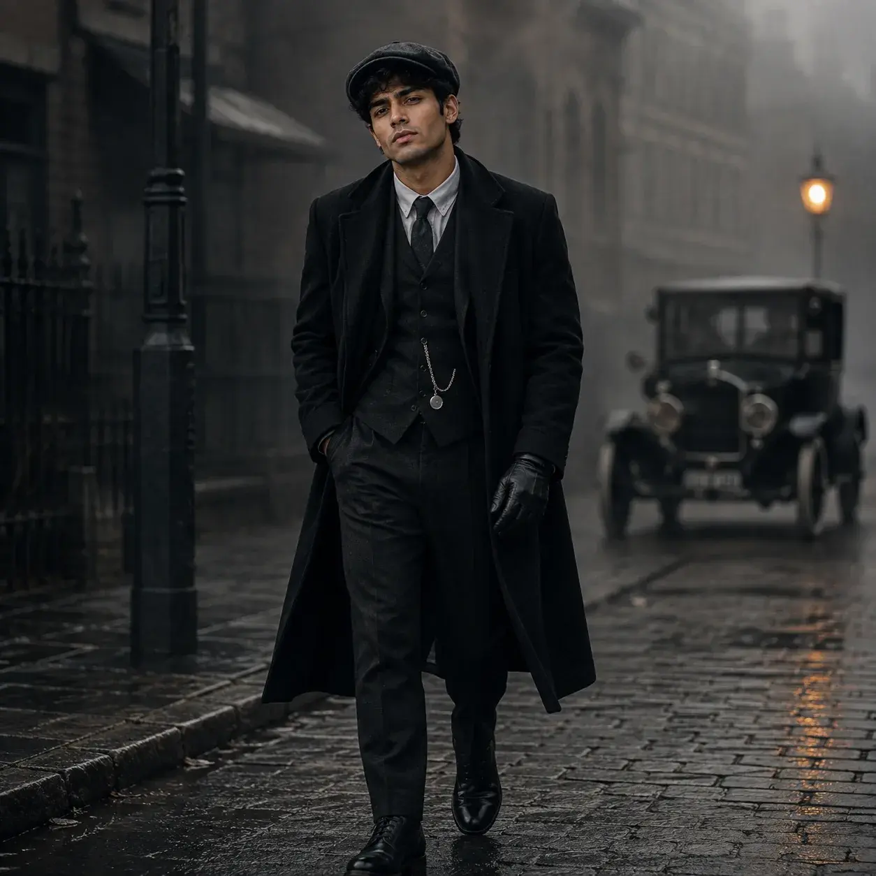 🕴️🖤 Sigma Male Peaky Blinders–type Cinematic Portrait 🎩🌫️