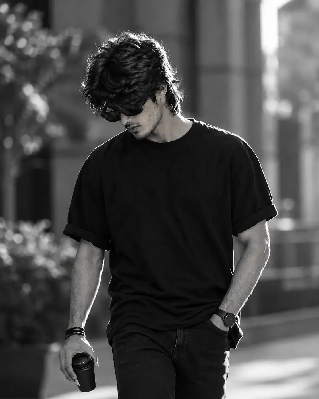 Silent Walk, Dark Attitude | Monochrome Street Style