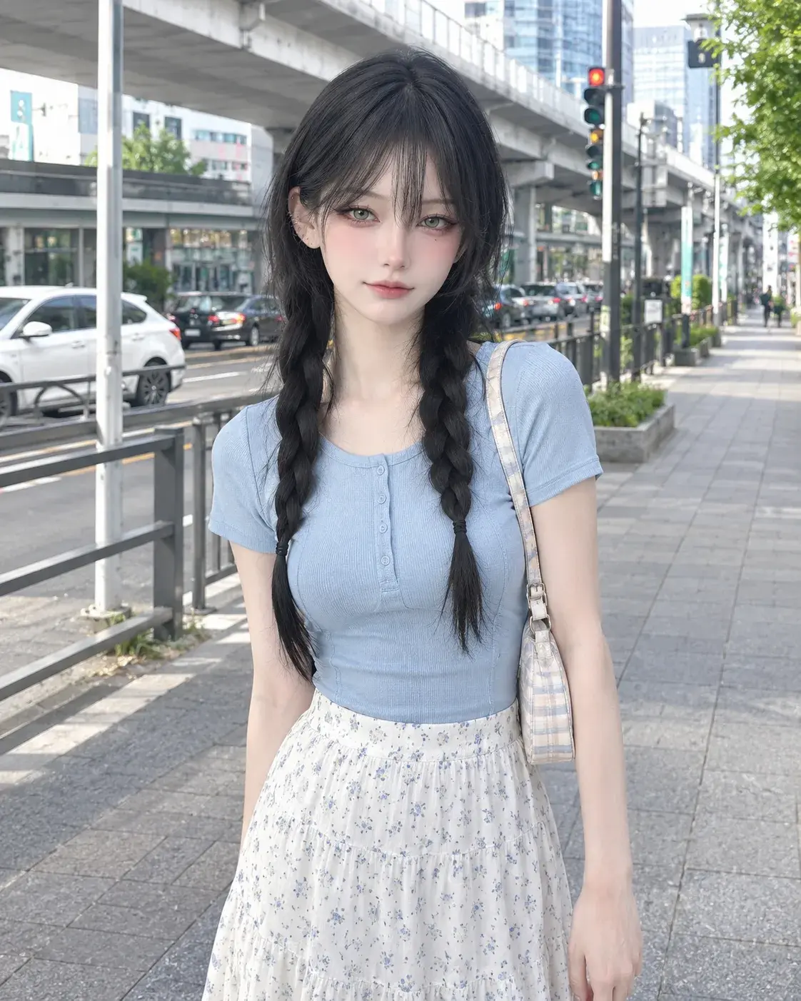 💙✨ Sky Blue Street Elegance