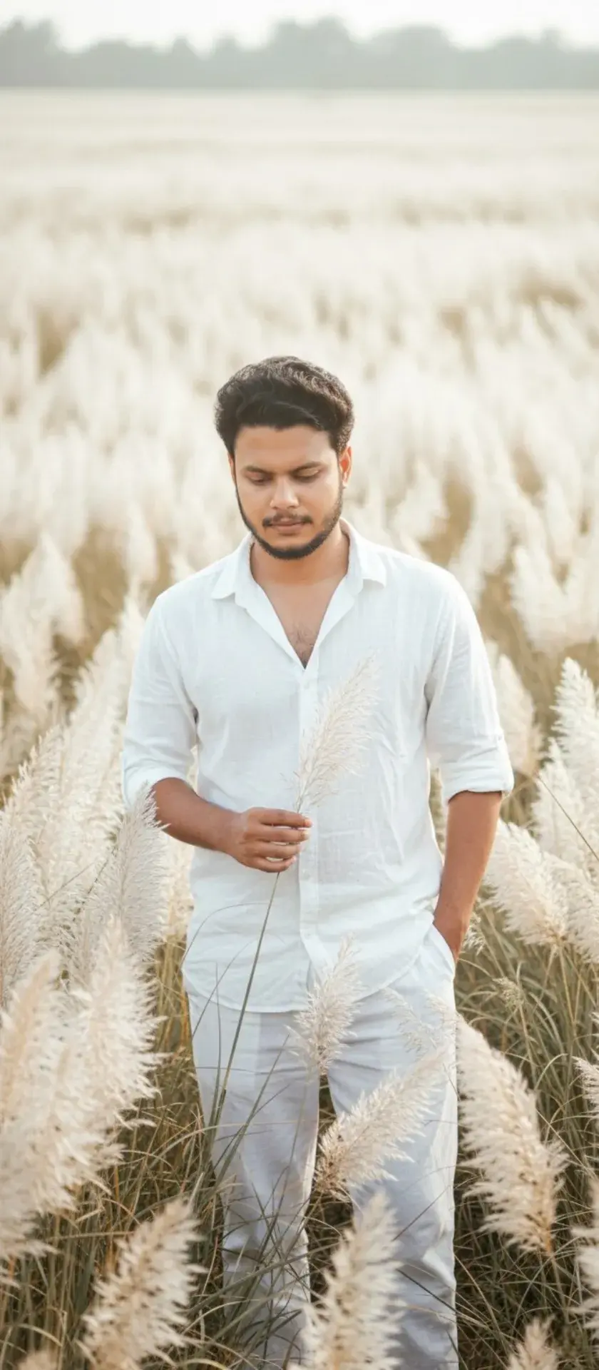 Soft Gaze In The Pampas Field