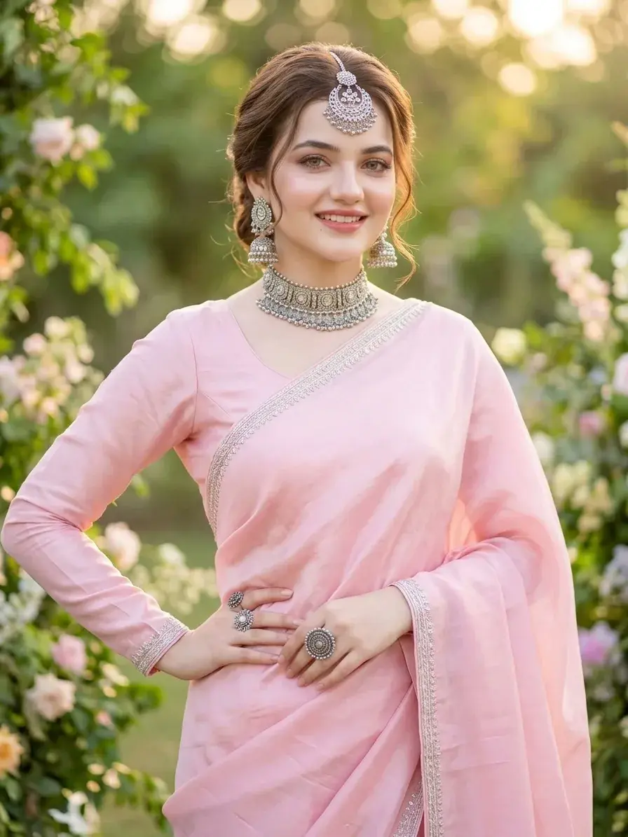 Soft Pink Saree Edit