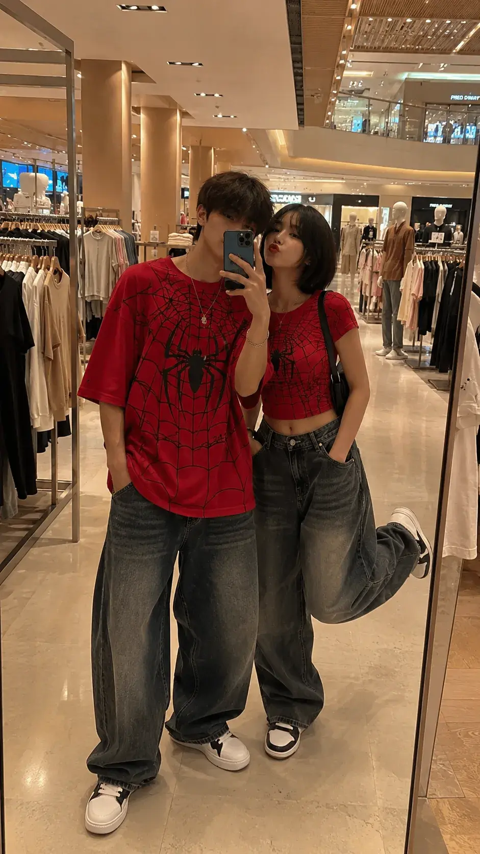 Spider Couple Duo Selfie