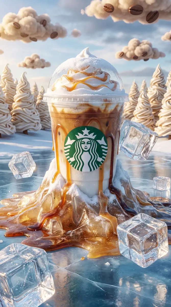 Starbucks Iced Caramel Macchiato A Surreal Advertising Photo