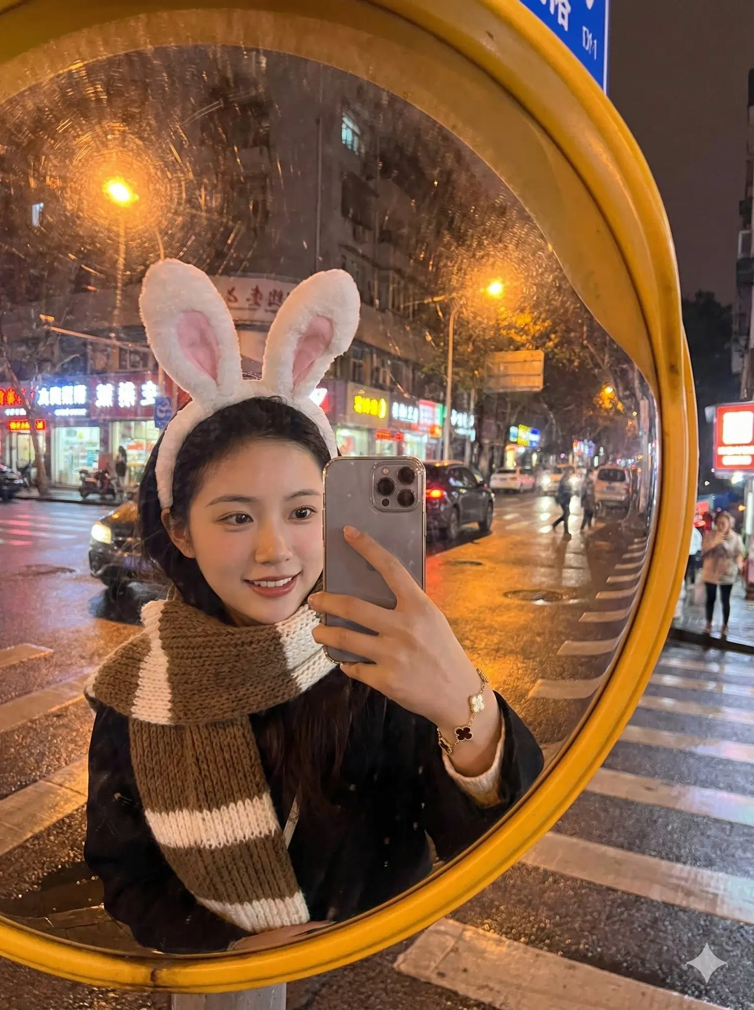 Street Corner Convex Mirror