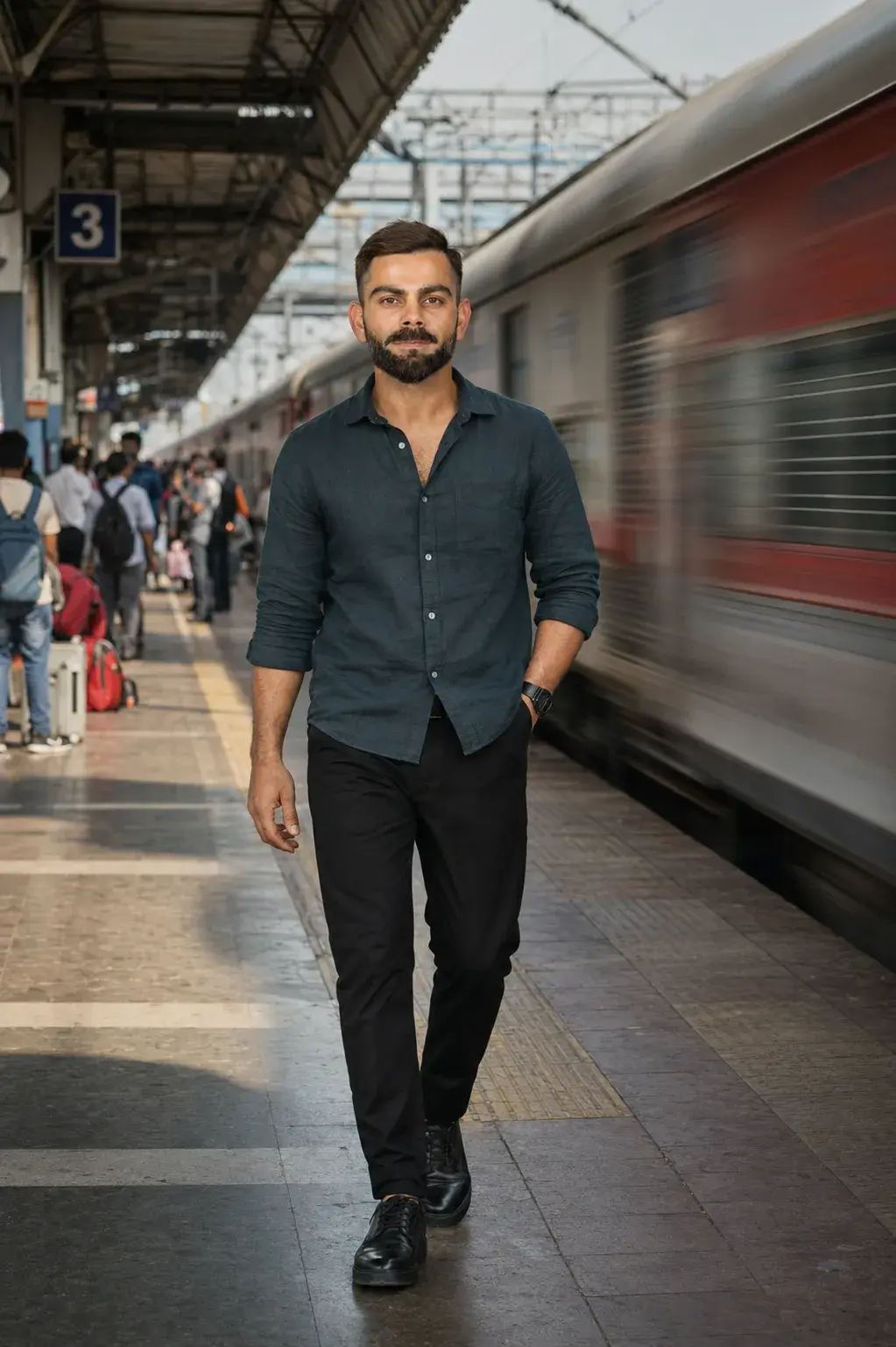 Strict Universal Facial Identity Lock Cinematic Railway Portrait Master Prompt
