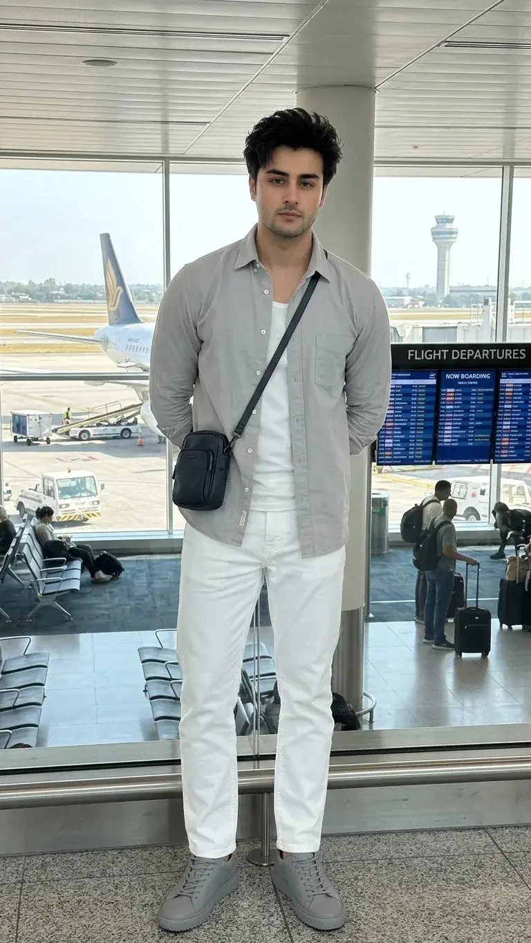 Stylish Airport Travaler Portrait