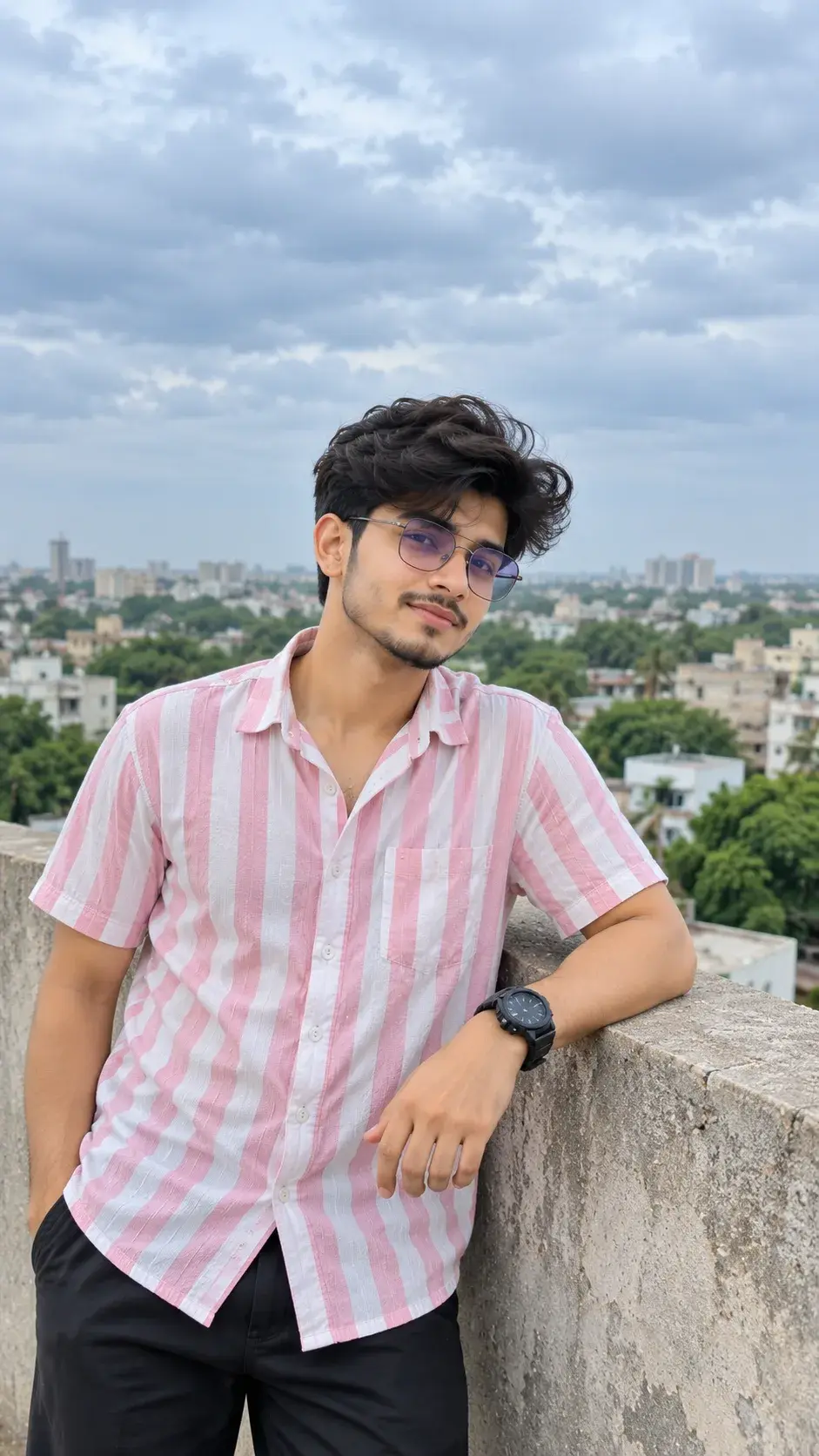 Stylish Boy Attitude Photo 😎 | Aesthetic Rooftop Portrait