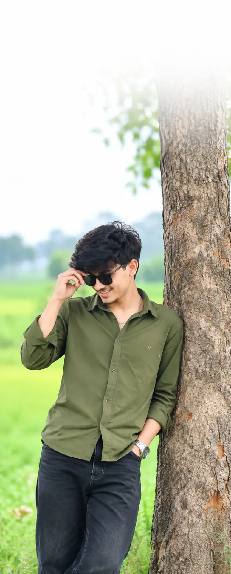 Stylish Boy Photoshoot In Nature With Sunglasses 🌿😎