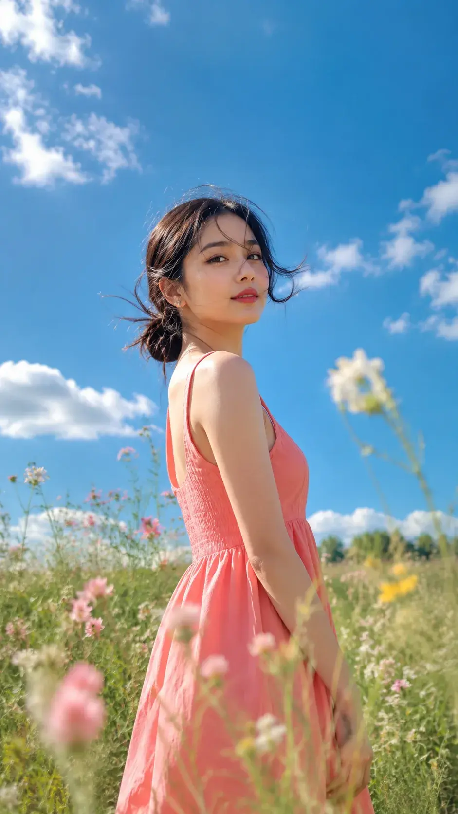 Summer Vibes — Dreamy Blue Sky Portrait